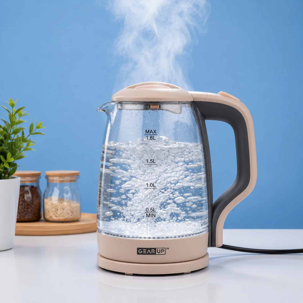 GearUP GK15 Electric Glass Kettle 1.8L (1500W)