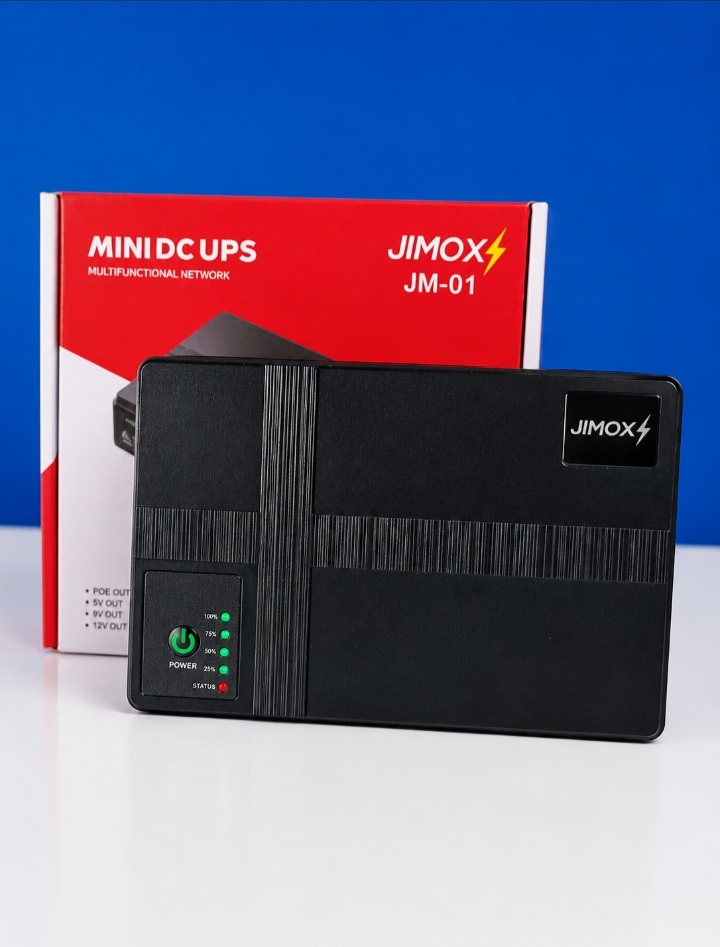 JIMOX JM-01 Multi-Output Mini UPS for Router & ONU (10400mAh, Fast Charging)