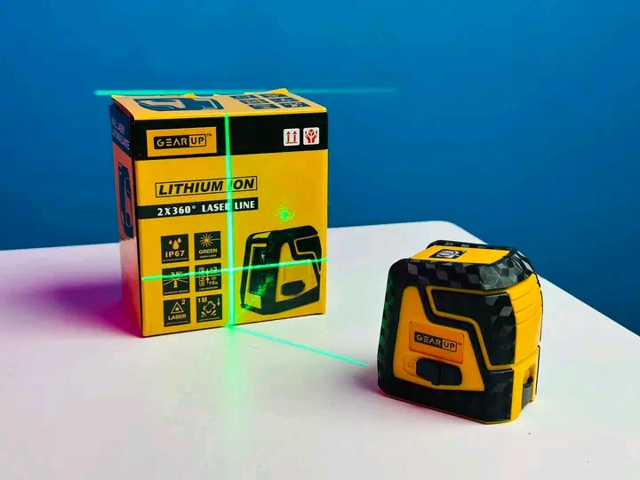 GearUP Precision Self-Leveling Cross Line Laser Level – Ultra-Bright Green Beam