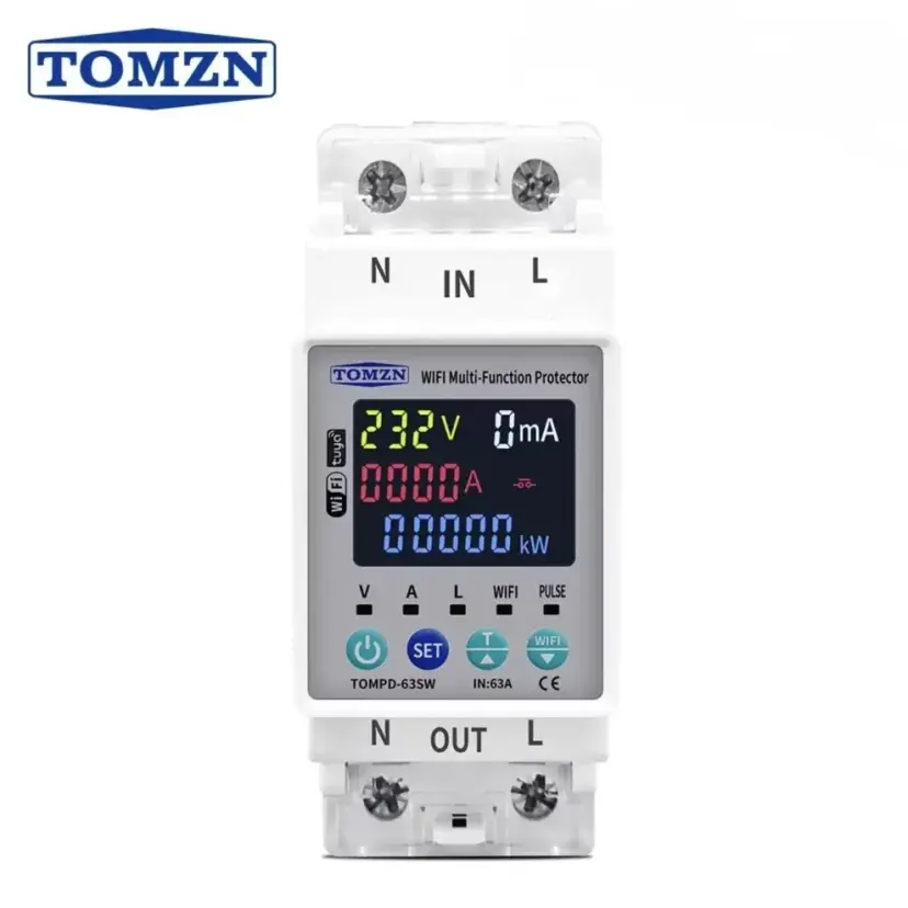TOMZN TOMPD-63SW 63A WiFi Smart Circuit Breaker with Energy Monitoring & App Control
