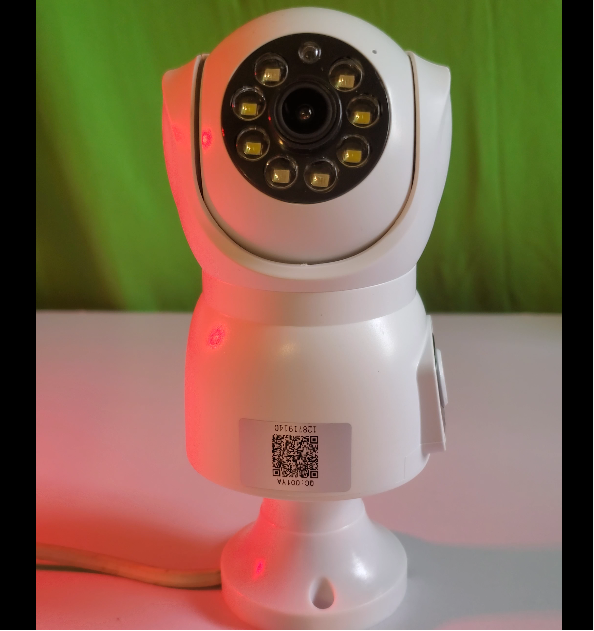 V380 E9 Dual Lens Bulb PTZ IP Camera- White Color