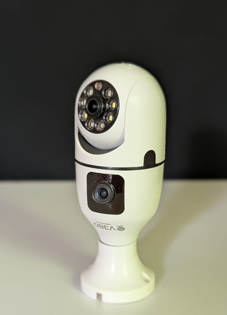 Dual Lens V380 Pro PTZ Bulb IP Night Vision Camera